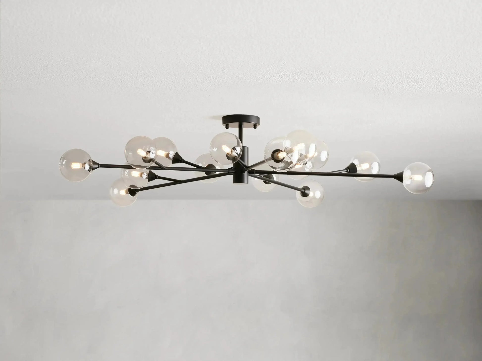 Apollo Modern Glass Ball Flushmount 20''36''47''-Fanci Lamps