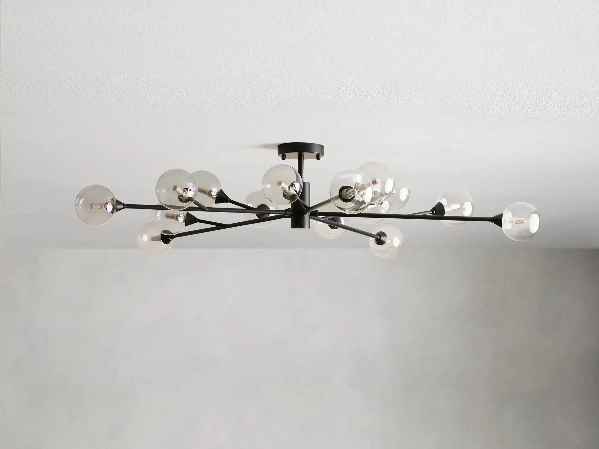 Apollo Modern Glass Ball Flushmount 20''36''47''-Fanci Lamps