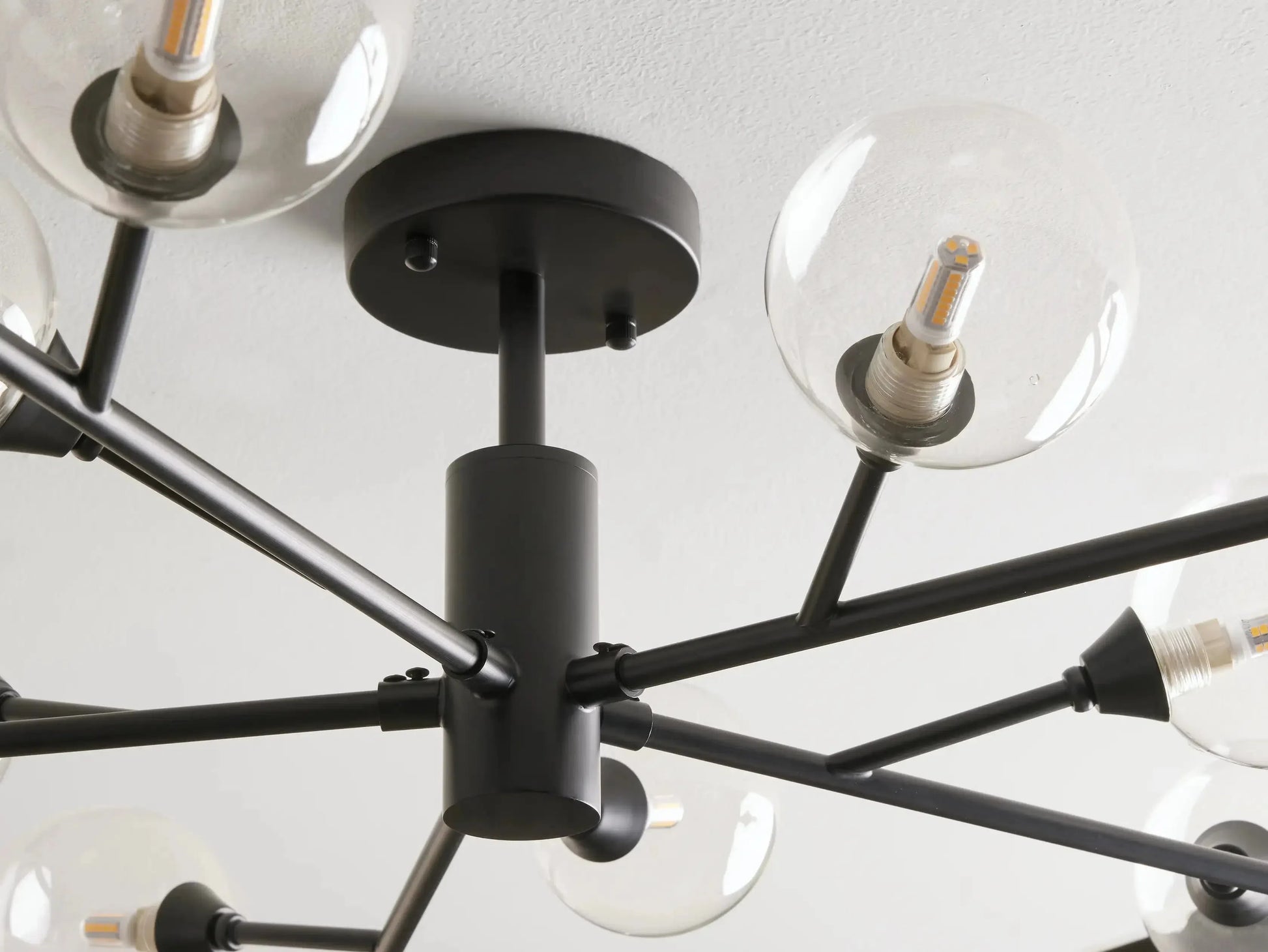 Apollo Modern Glass Ball Flushmount 20''36''47''-Fanci Lamps