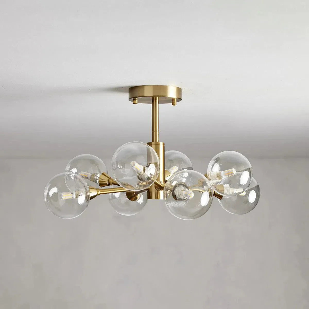 Apollo Modern Glass Ball Flushmount 20''36''47''-Fanci Lamps