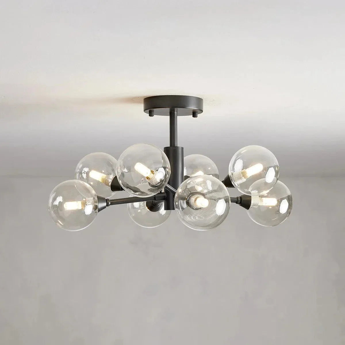Apollo Modern Glass Ball Flushmount 20''36''47''-Fanci Lamps