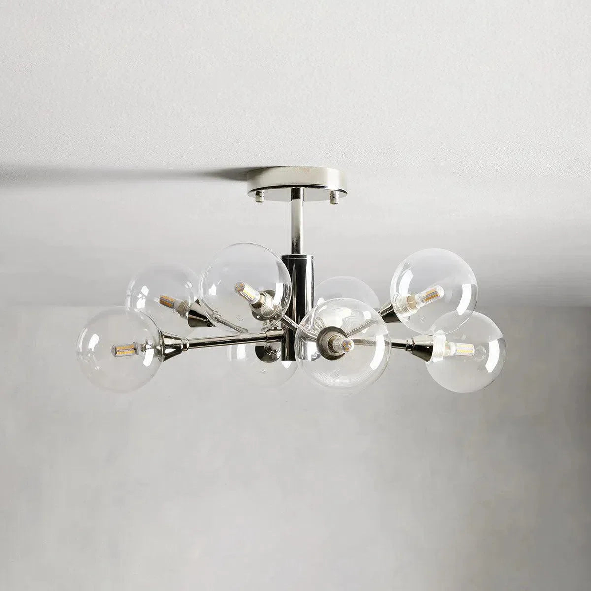 Apollo Modern Glass Ball Flushmount 20''36''47''-Fanci Lamps