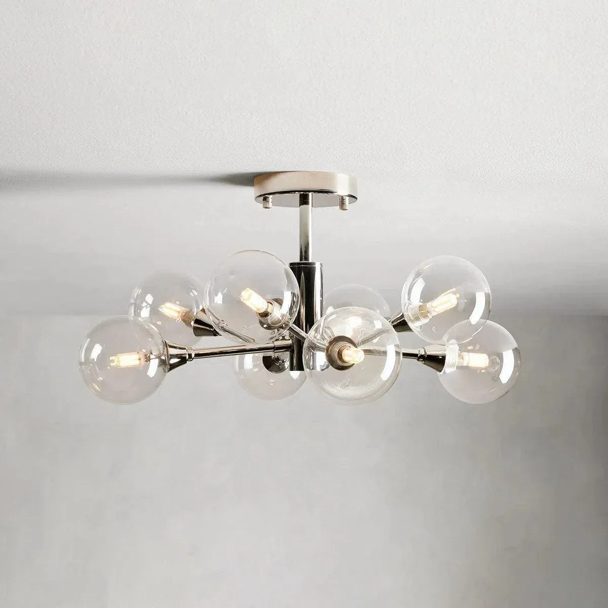 Apollo Modern Glass Ball Flushmount 20''36''47''-Fanci Lamps