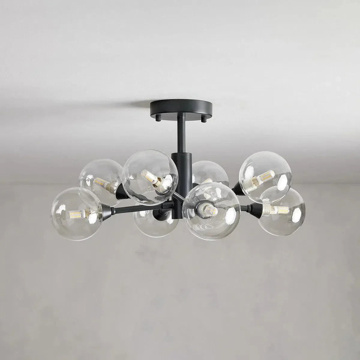 Apollo Modern Glass Ball Flushmount 20''36''47''-Fanci Lamps