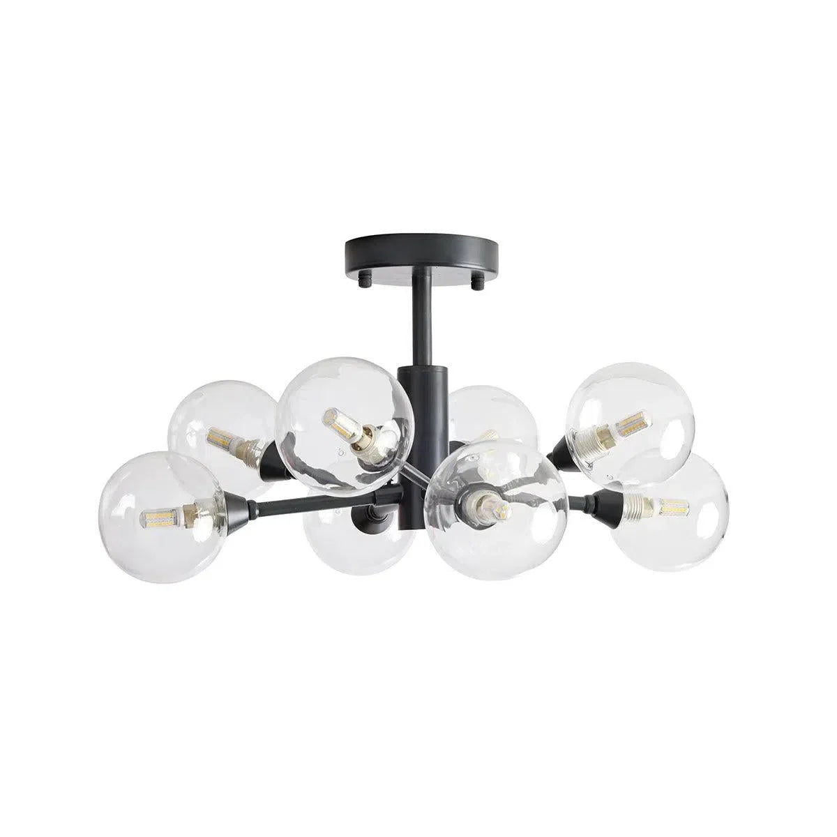 Apollo Modern Glass Ball Flushmount 20''36''47''-Fanci Lamps