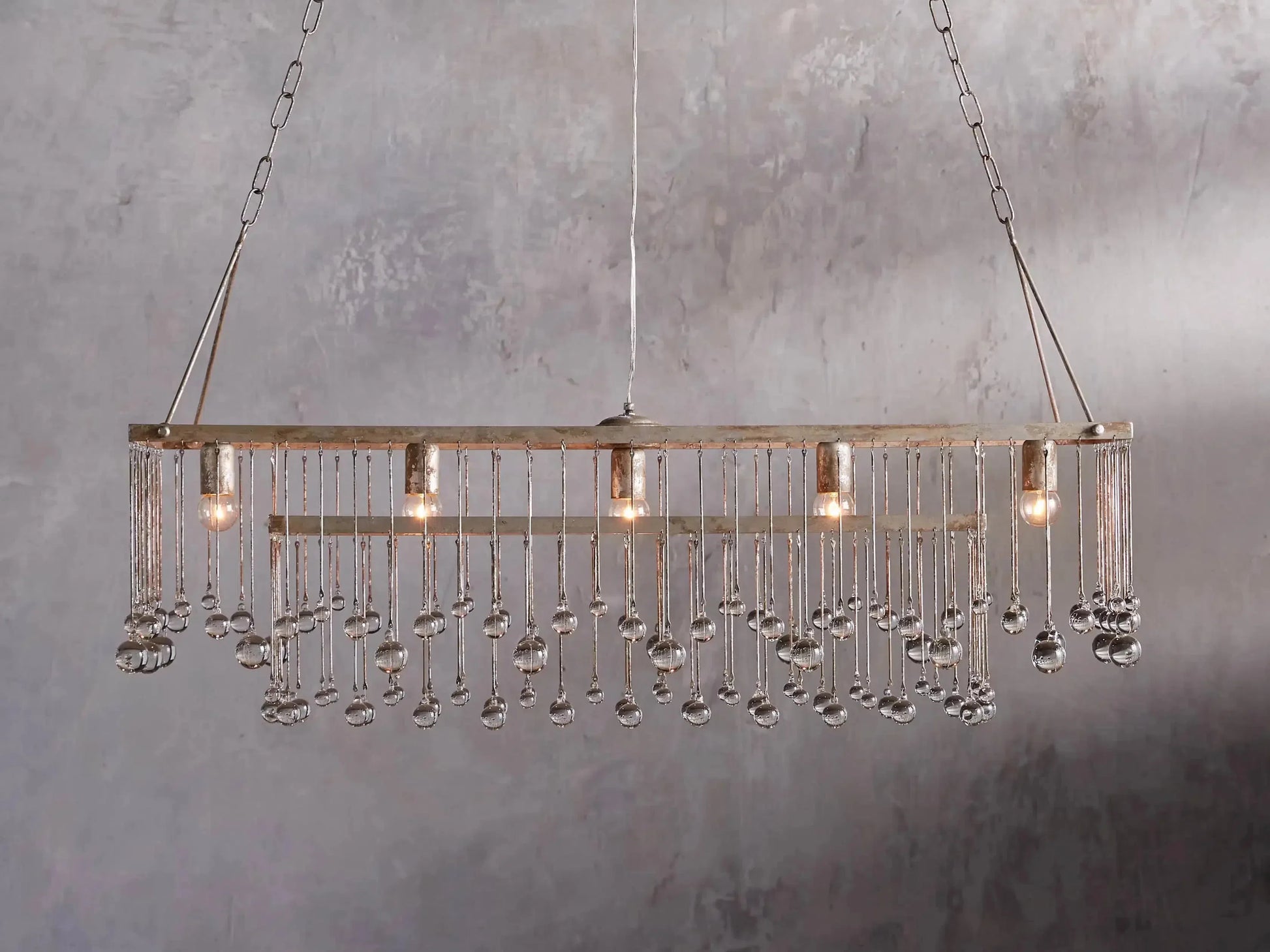 Aubrey Rectangular Chandelier 47''60''-Fanci Lamps