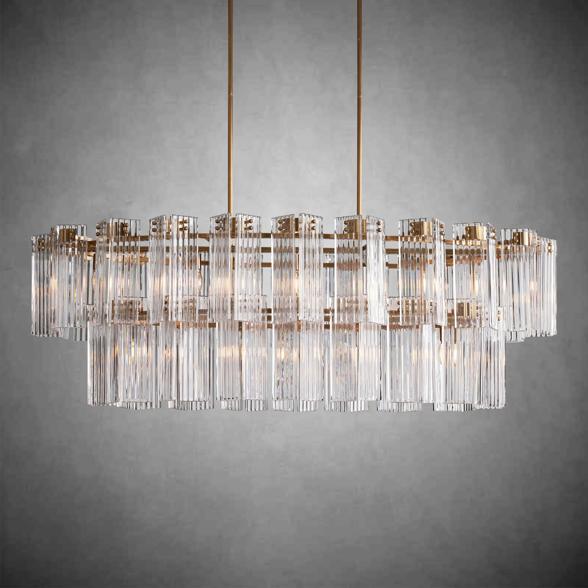 Delsie Oval Chandelier 51''63''72''-Fanci Lamps