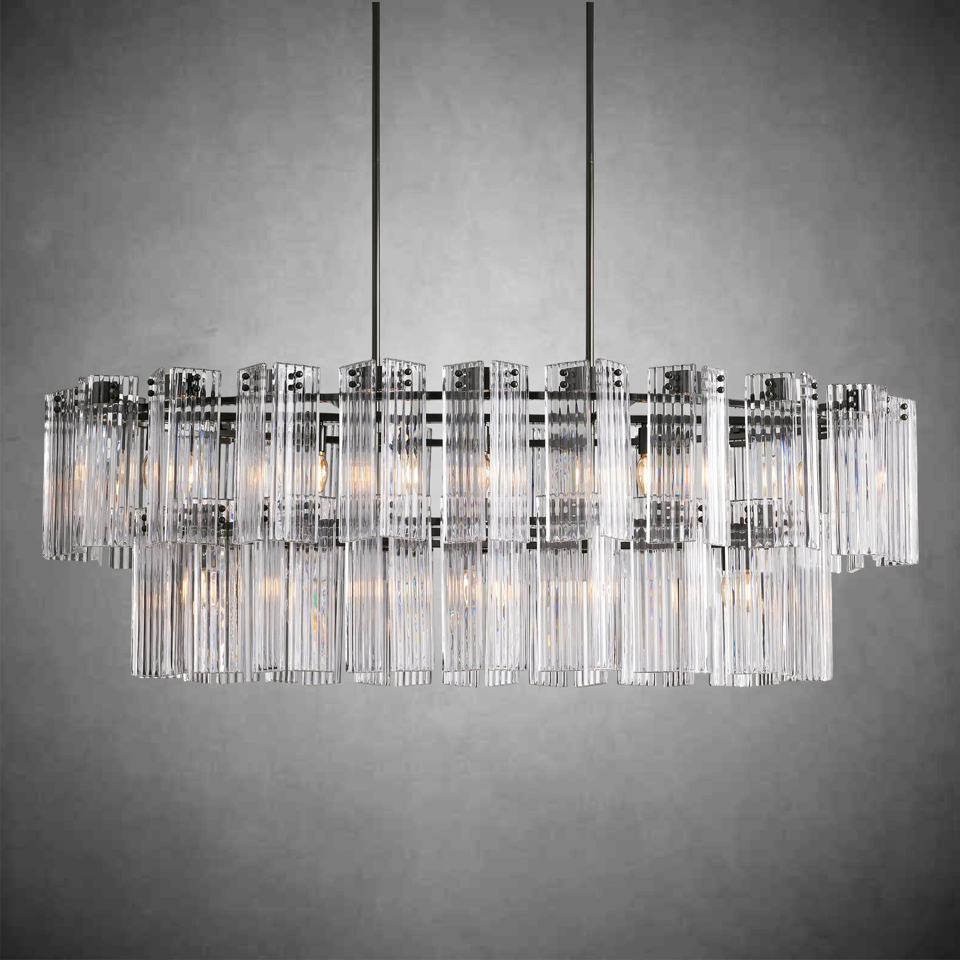 Delsie Oval Chandelier 51''63''72''-Fanci Lamps