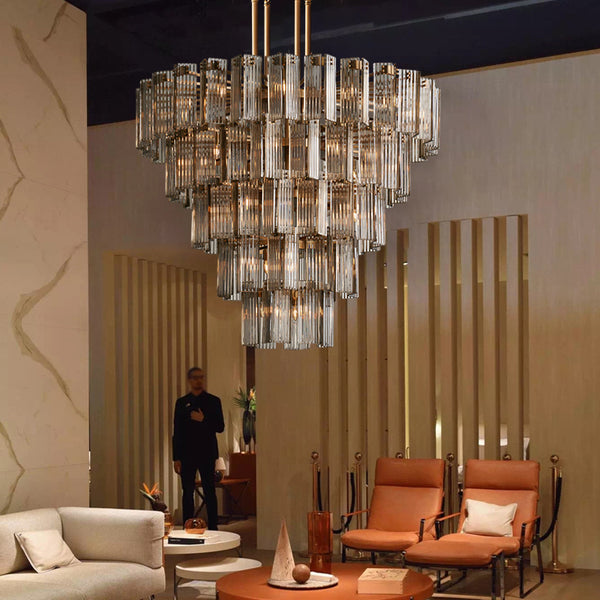 Delsie Round Chandelier 38''48''60''-Fanci Lamps