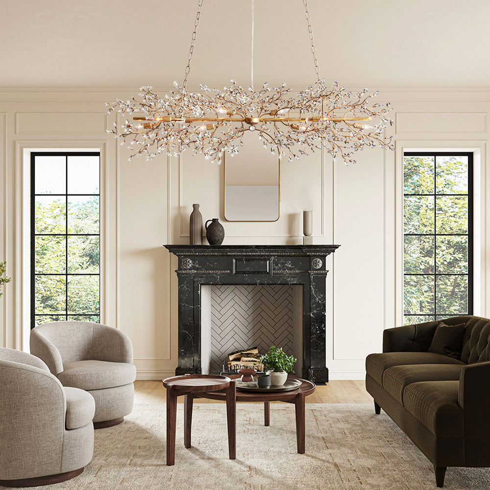 Fiore Linear Chandelier 43''51''68''-Fanci Lamps