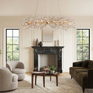 Fiore Linear Chandelier 43''51''68''-Fanci Lamps