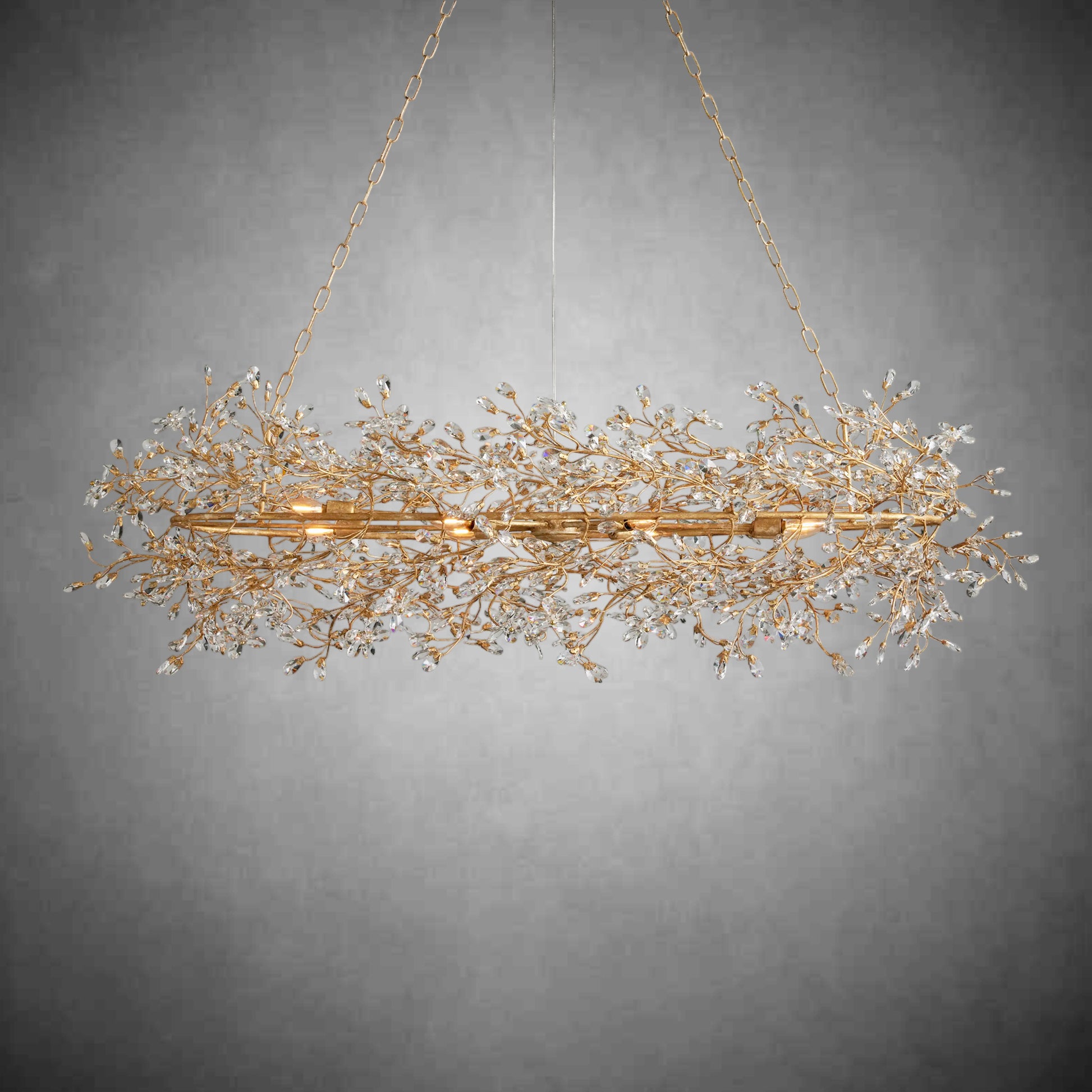 Fiore Oval Chandelier 62''74''-Fanci Lamps