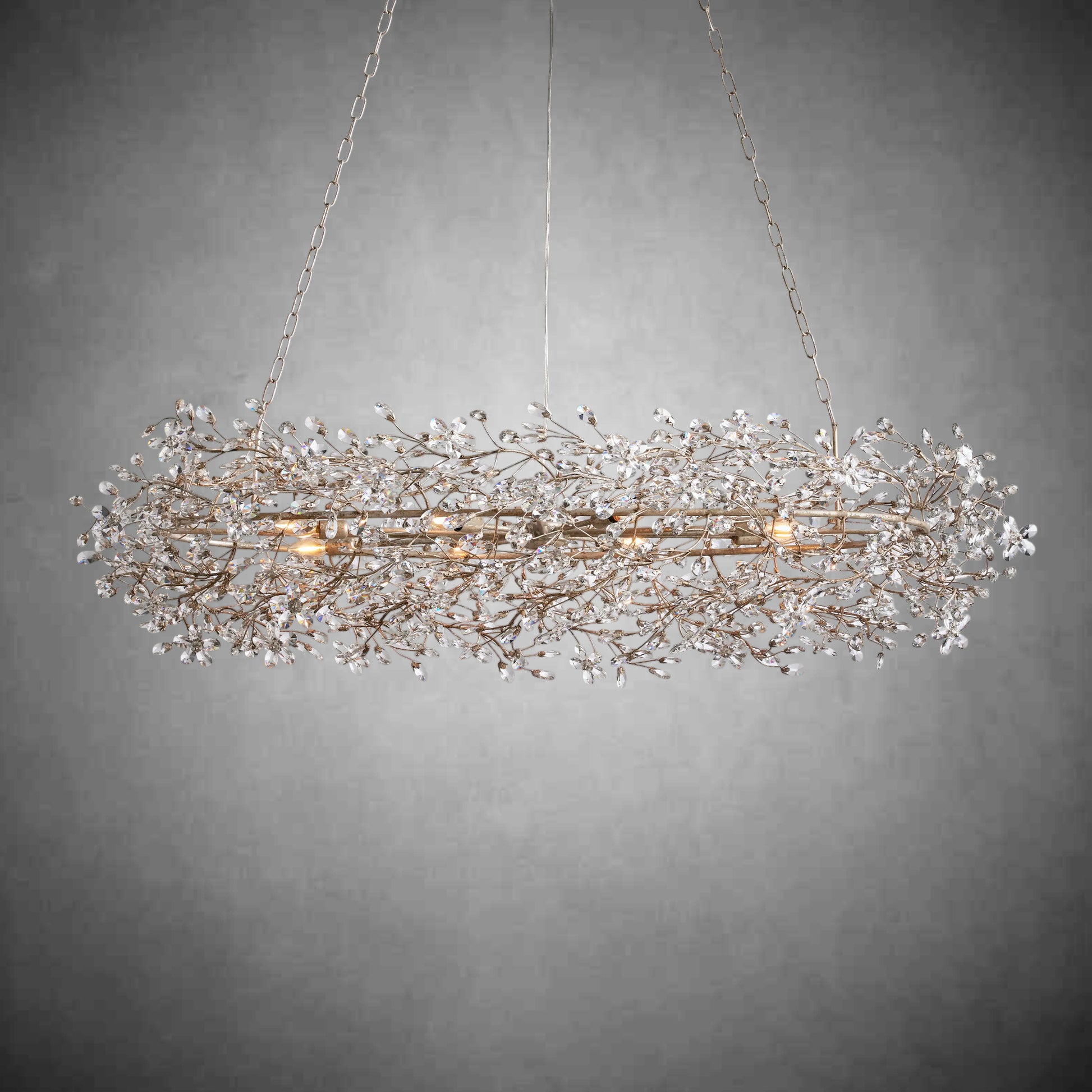 Fiore Oval Chandelier 62''74''-Fanci Lamps