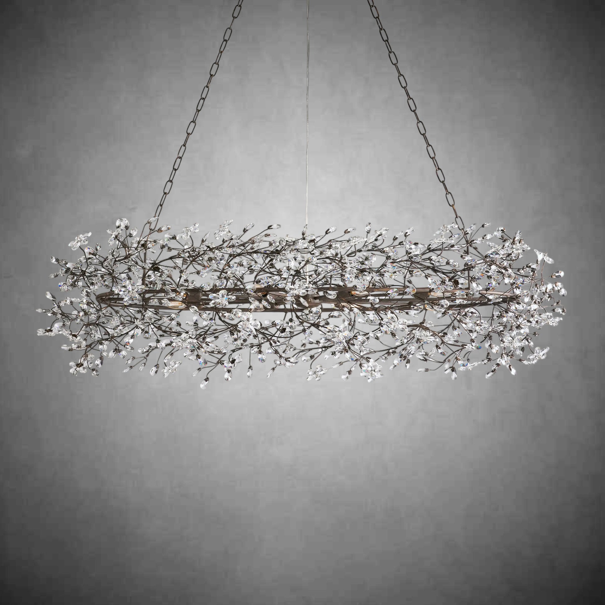 Fiore Oval Chandelier 62''74''-Fanci Lamps