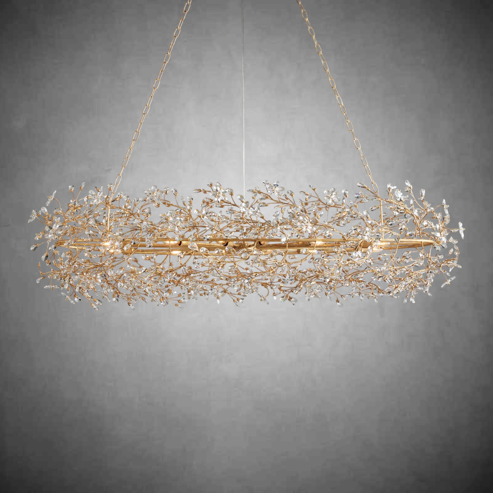 Fiore Oval Chandelier 62''74''-Fanci Lamps