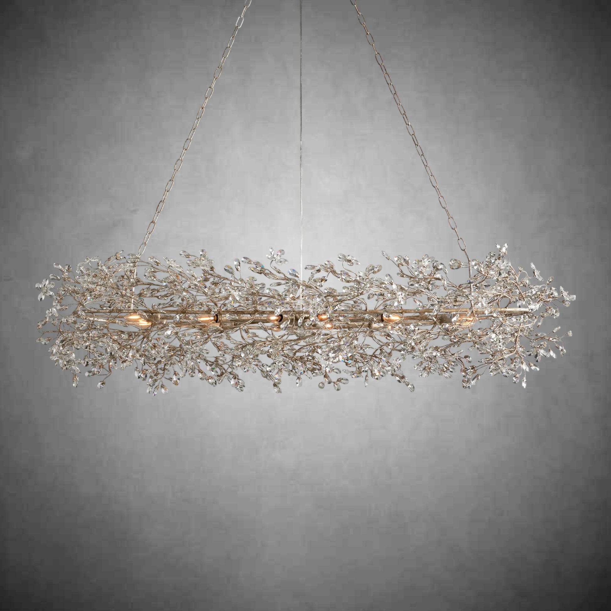 Fiore Oval Chandelier 62''74''-Fanci Lamps