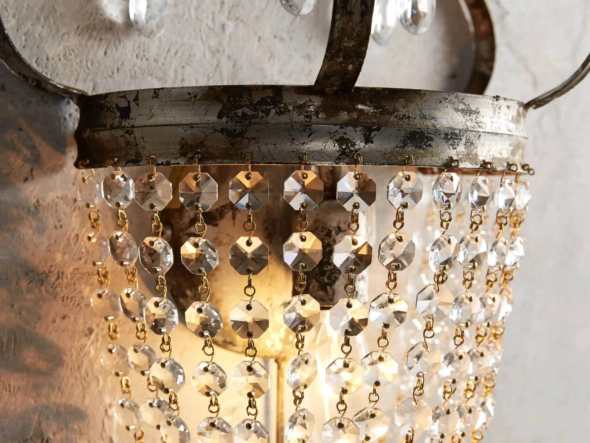 Fotini Iron Wall Sconce in Silver Clay-Fanci Lamps