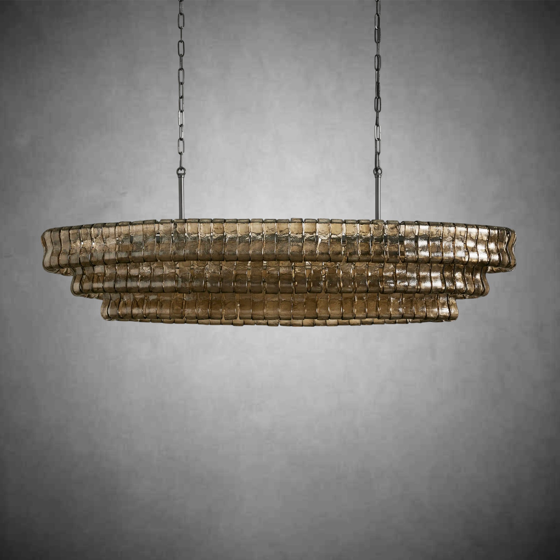 Ghiaccio Oval Chandelier 54''65''-Fanci Lamps