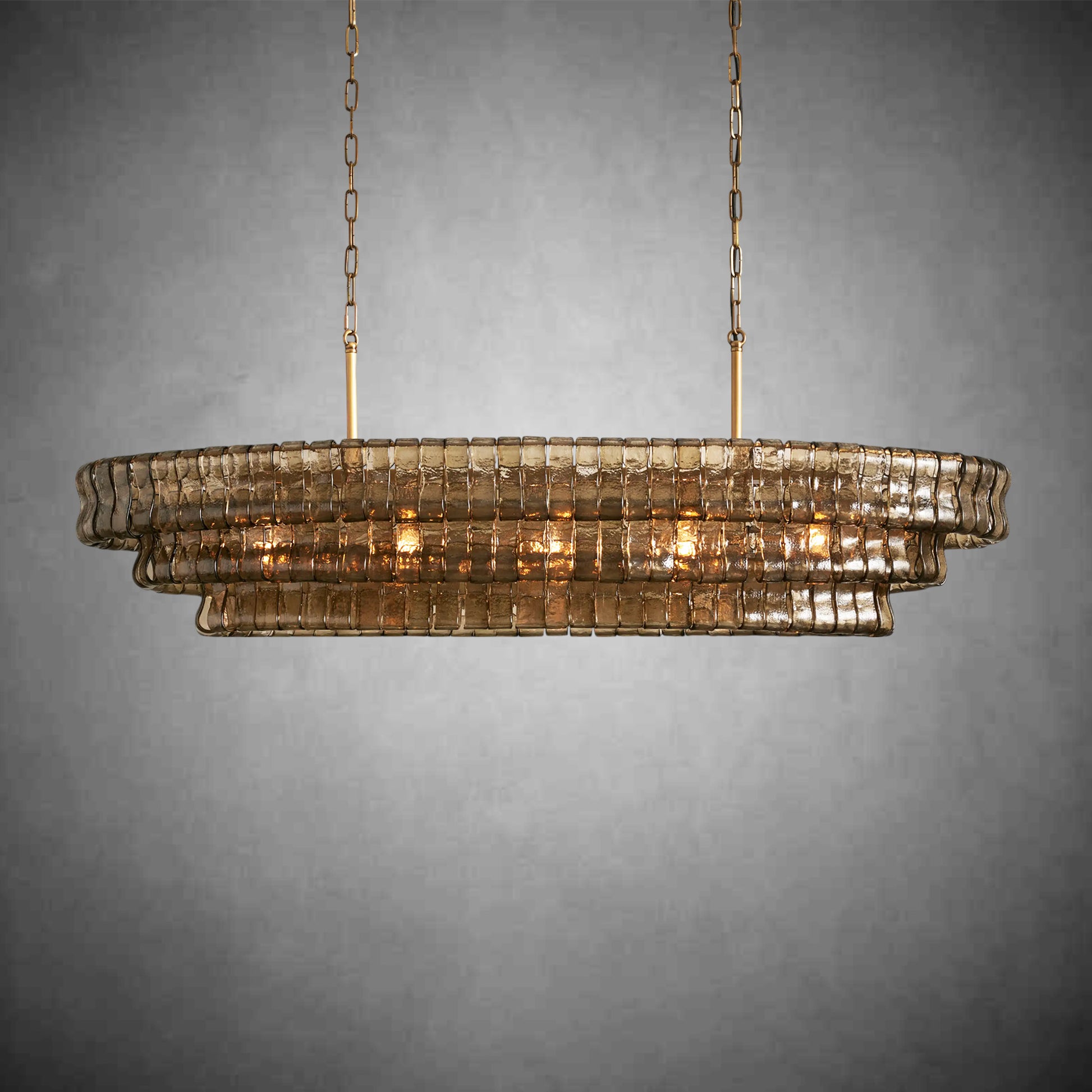 Ghiaccio Oval Chandelier 54''65''-Fanci Lamps