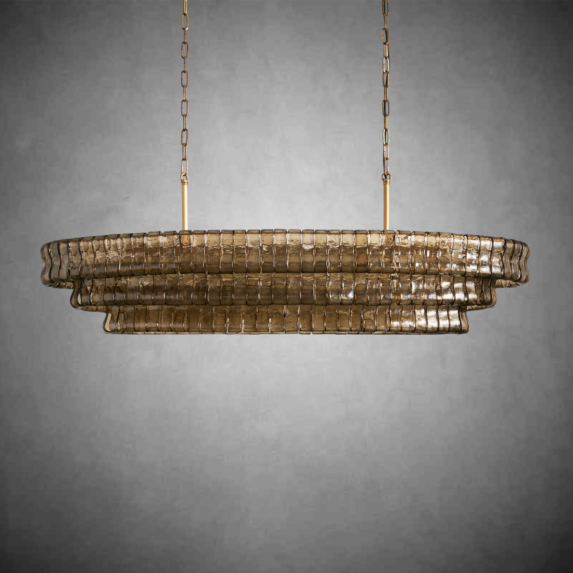 Ghiaccio Oval Chandelier 54''65''-Fanci Lamps