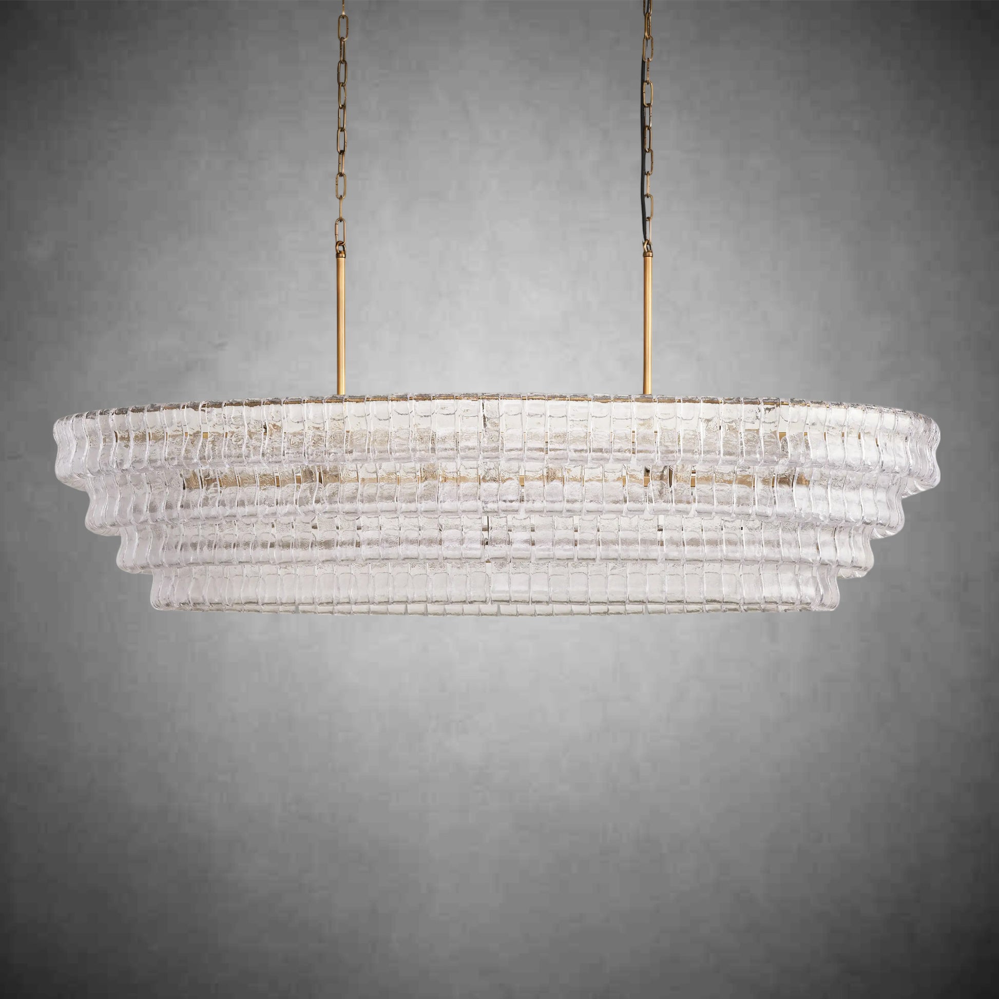 Ghiaccio Oval Chandelier 54''65''-Fanci Lamps