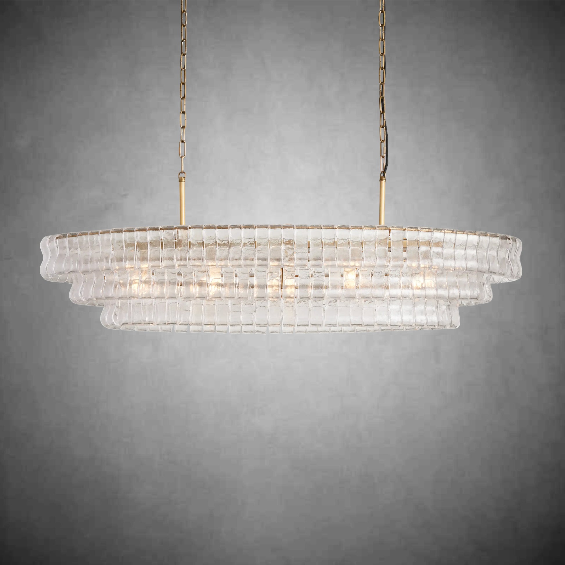 Ghiaccio Oval Chandelier 54''65''-Fanci Lamps