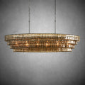 Ghiaccio Oval Chandelier 54''65''-Fanci Lamps