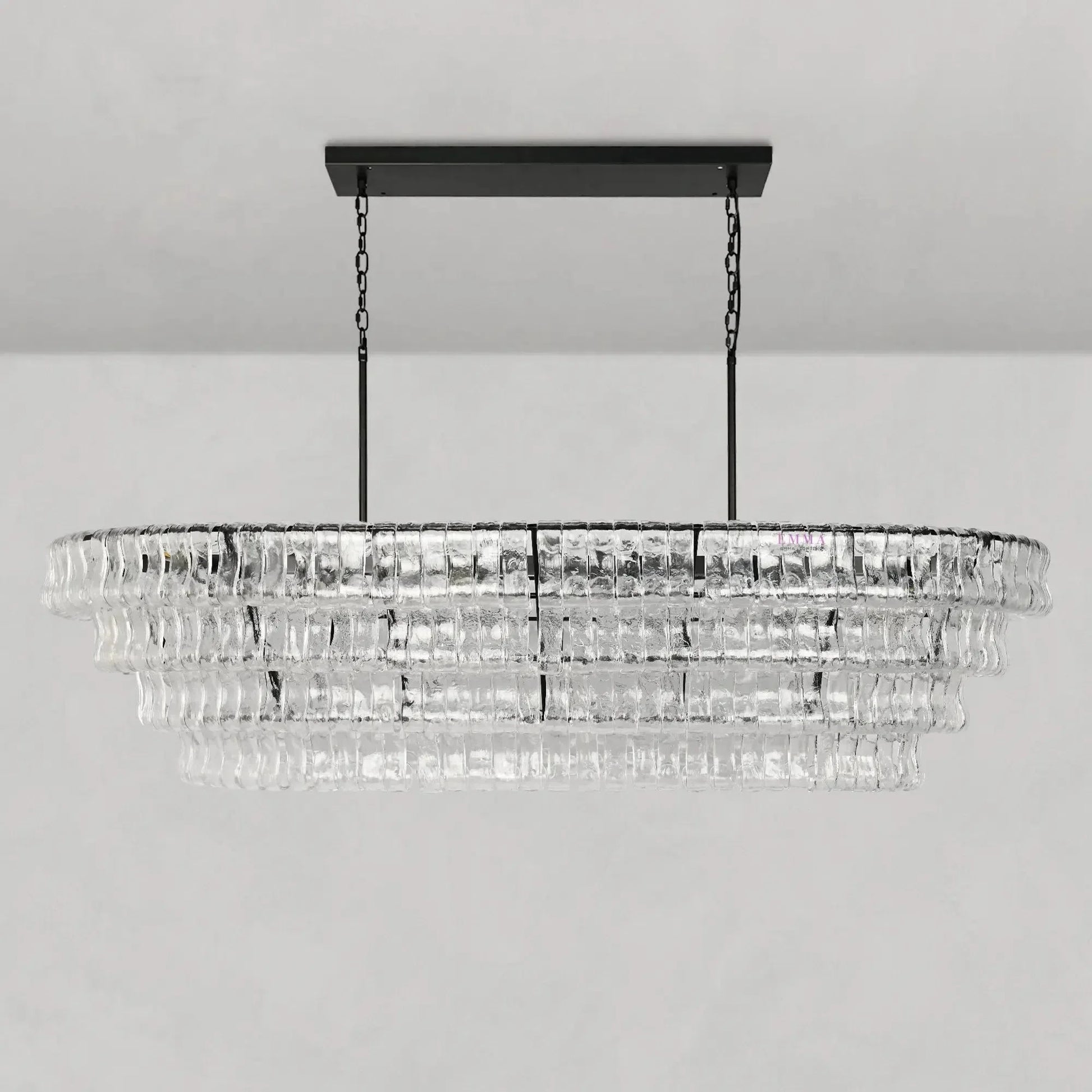 Ghiaccio Oval Chandelier 54''65''-Fanci Lamps