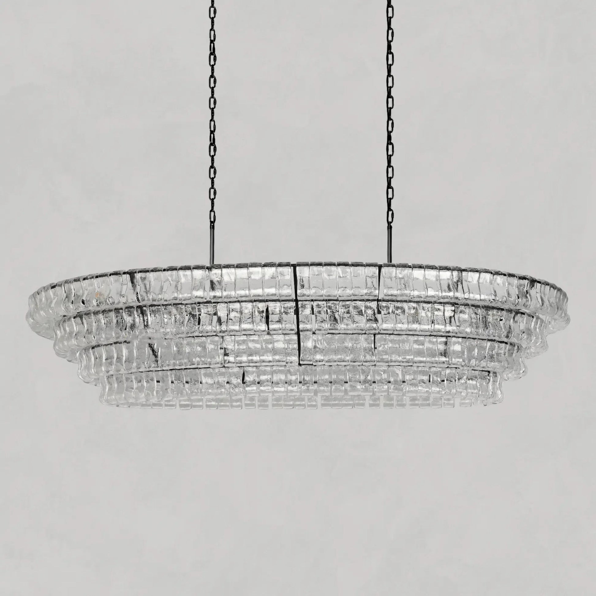 Ghiaccio Oval Chandelier 54''65''-Fanci Lamps