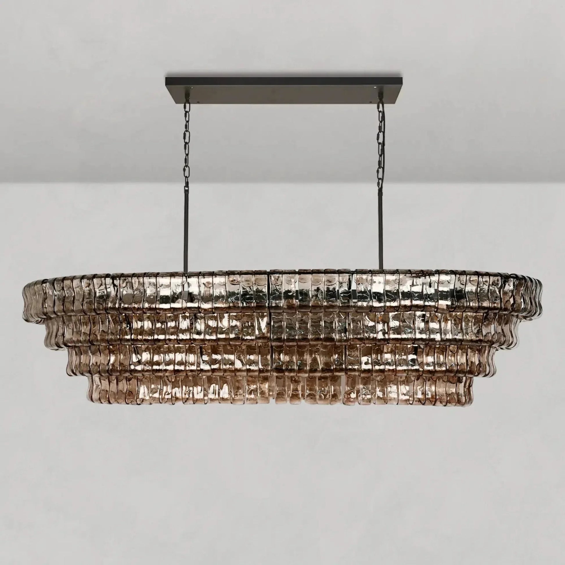 Ghiaccio Oval Chandelier 54''65''-Fanci Lamps