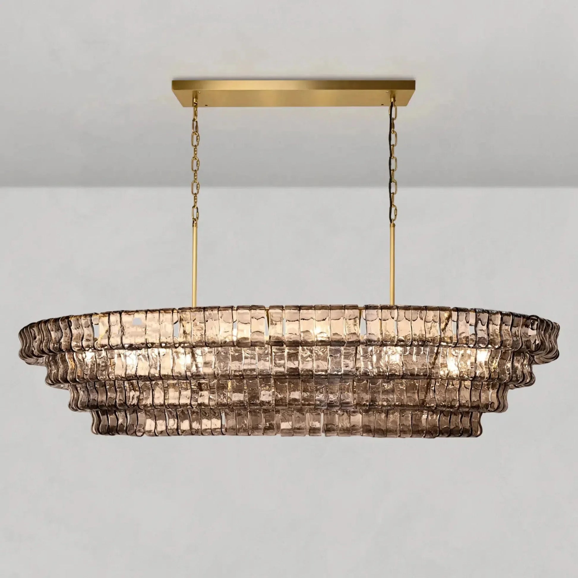 Ghiaccio Oval Chandelier 54''65''-Fanci Lamps