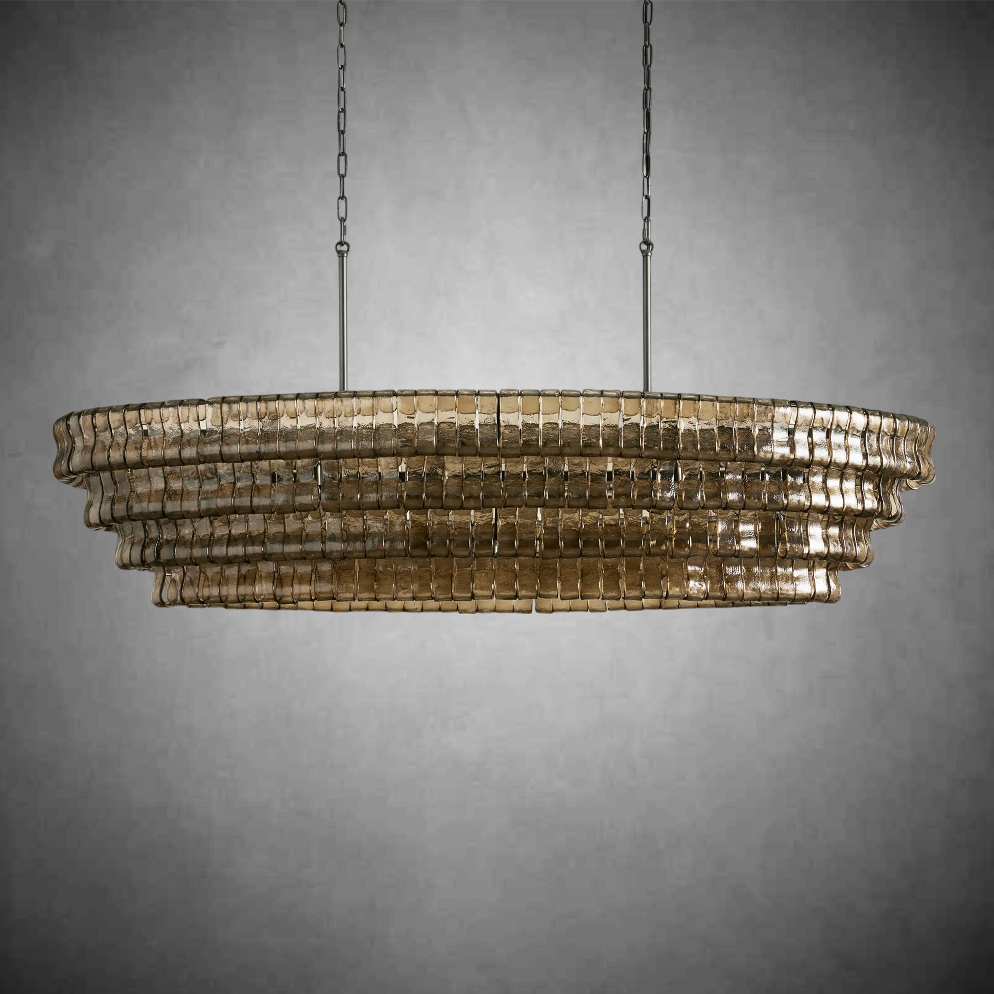 Ghiaccio Oval Chandelier 54''65''-Fanci Lamps