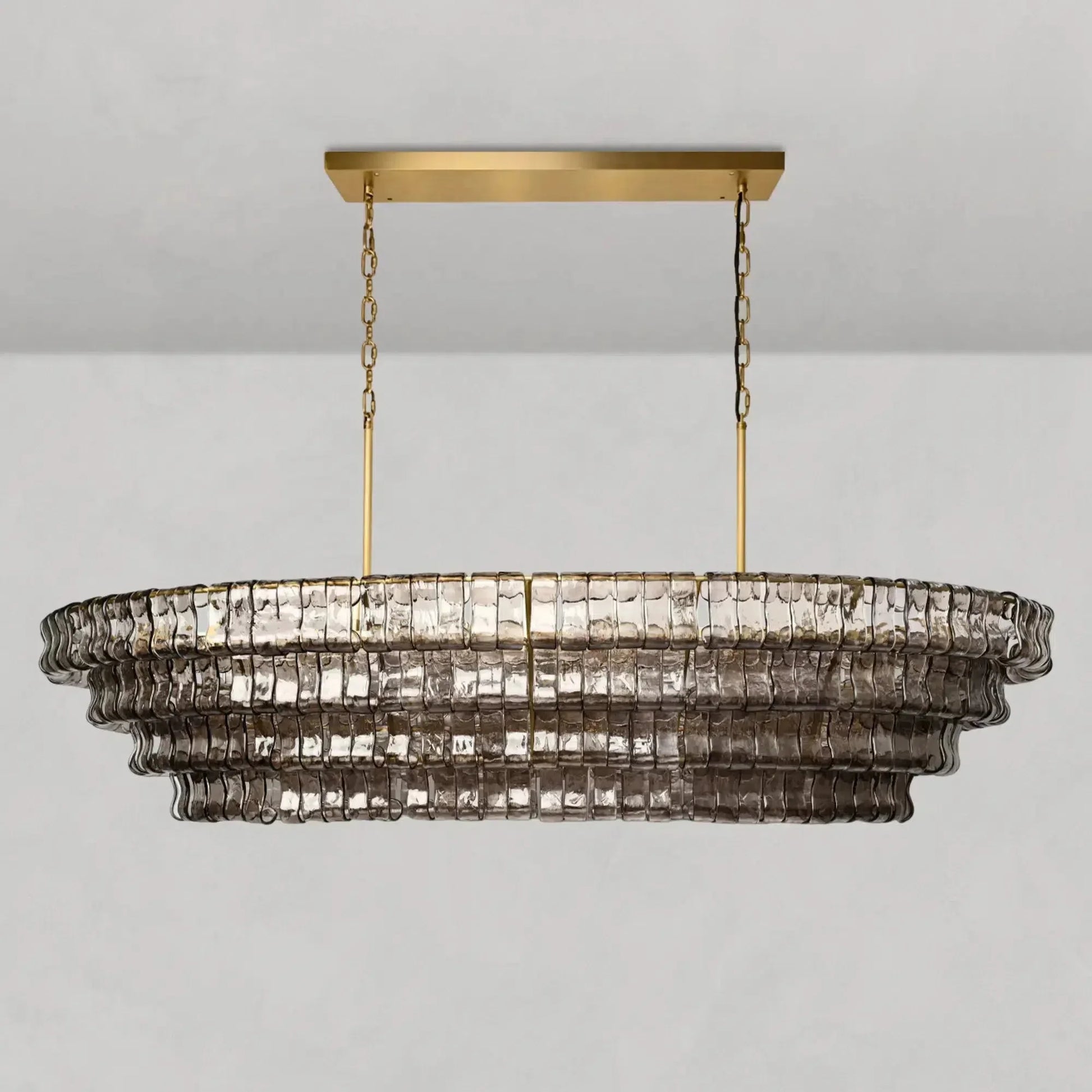 Ghiaccio Oval Chandelier 54''65''-Fanci Lamps