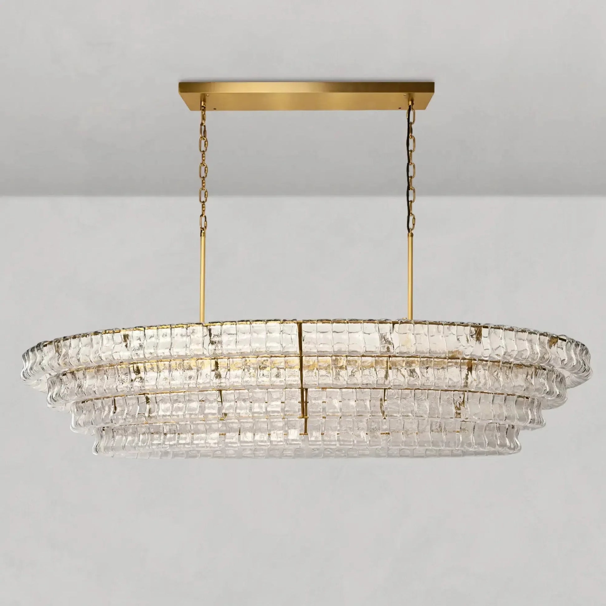 Ghiaccio Oval Chandelier 54''65''-Fanci Lamps