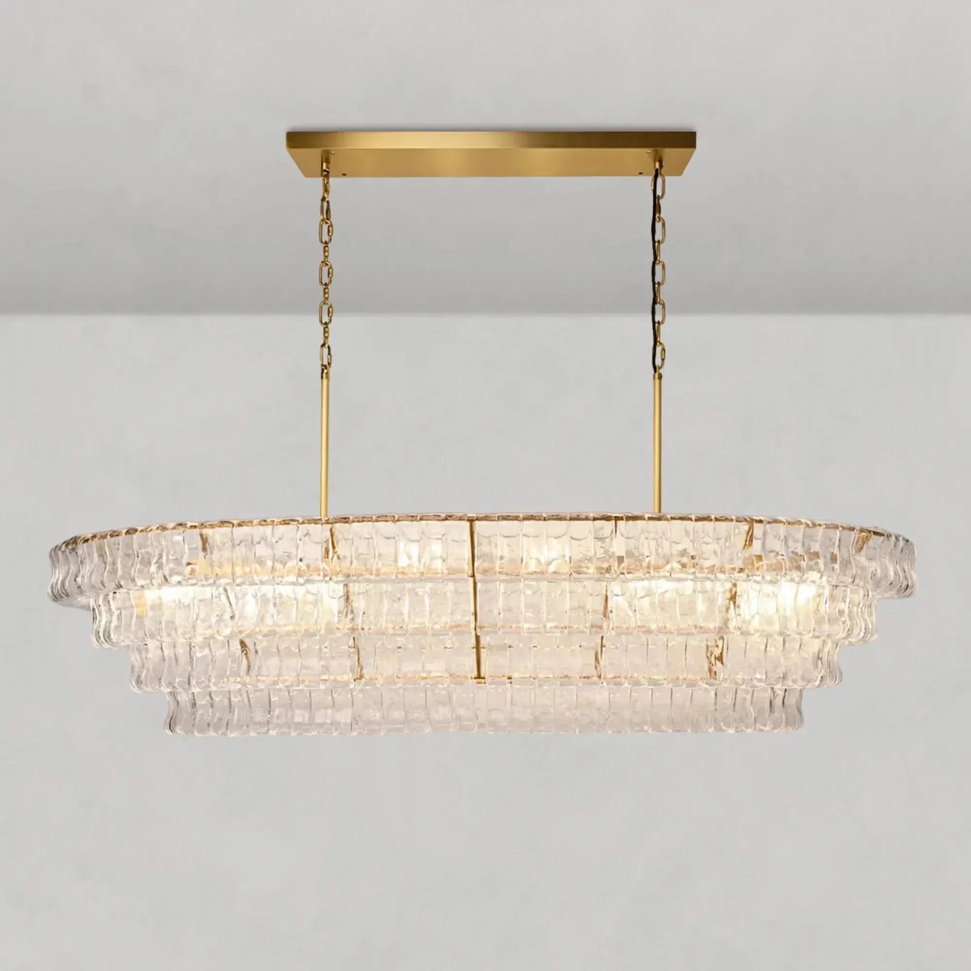 Ghiaccio Oval Chandelier 54''65''-Fanci Lamps