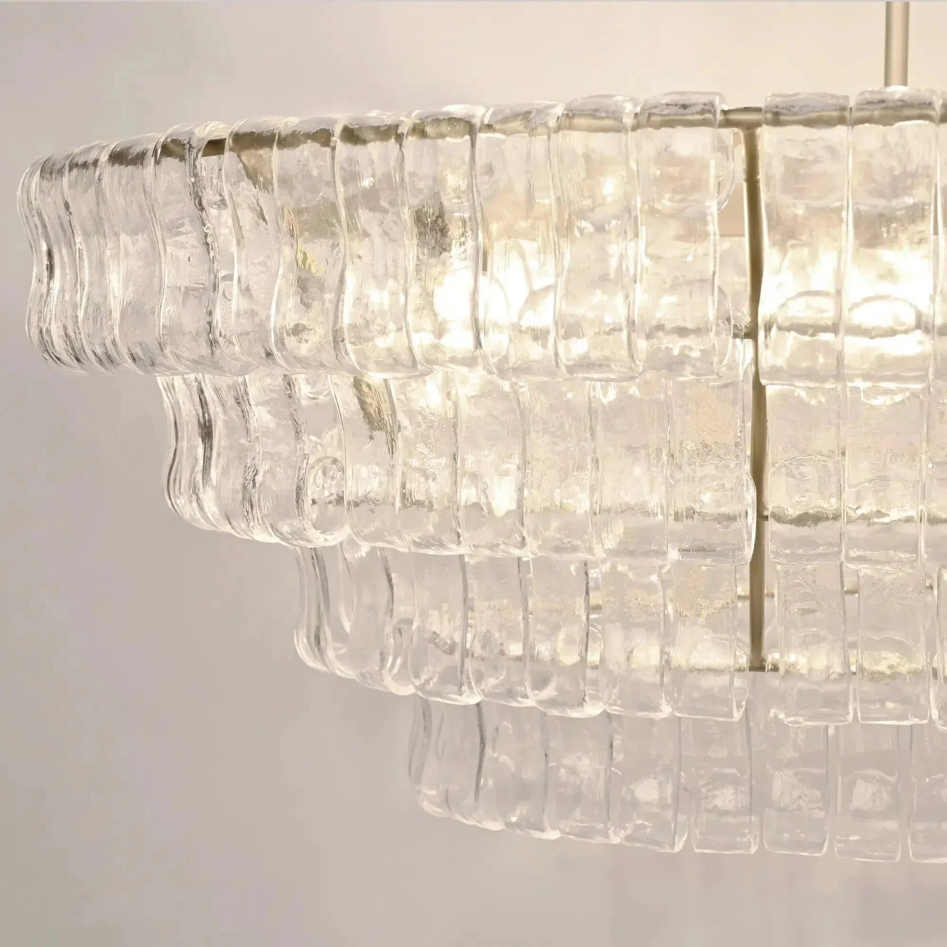 Ghiaccio Oval Chandelier 54''65''-Fanci Lamps