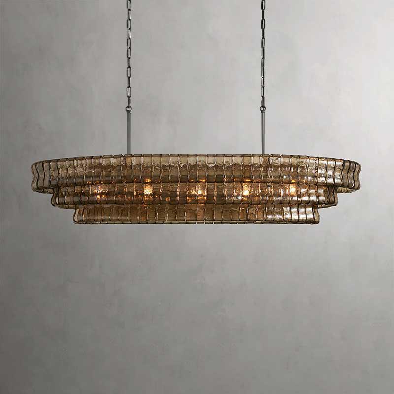 Ghiaccio Oval Chandelier 54''65''-Fanci Lamps