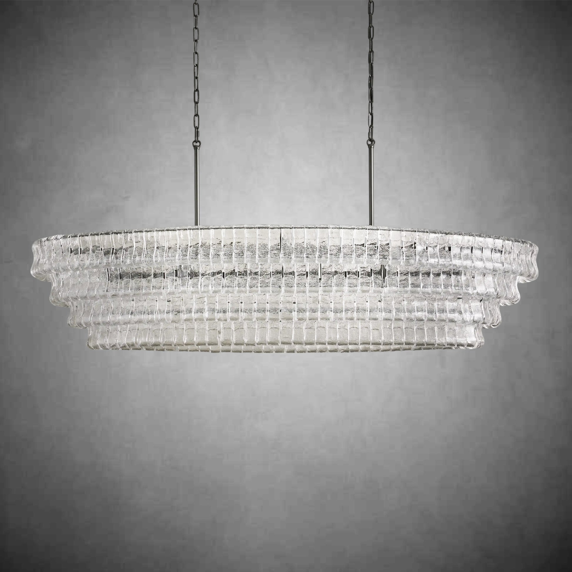 Ghiaccio Oval Chandelier 54''65''-Fanci Lamps