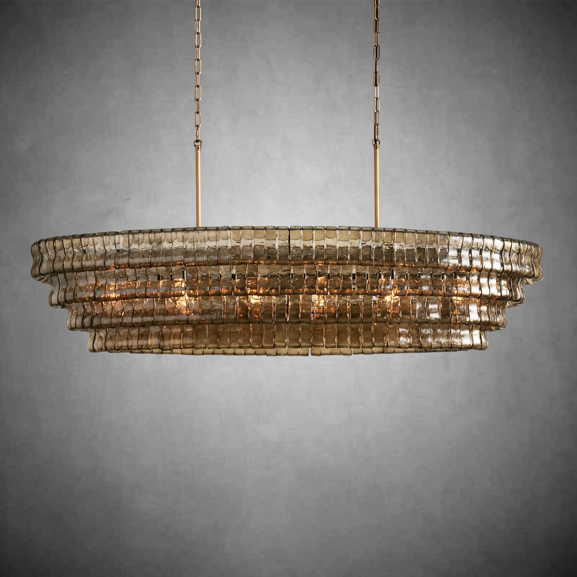 Ghiaccio Oval Chandelier 54''65''-Fanci Lamps