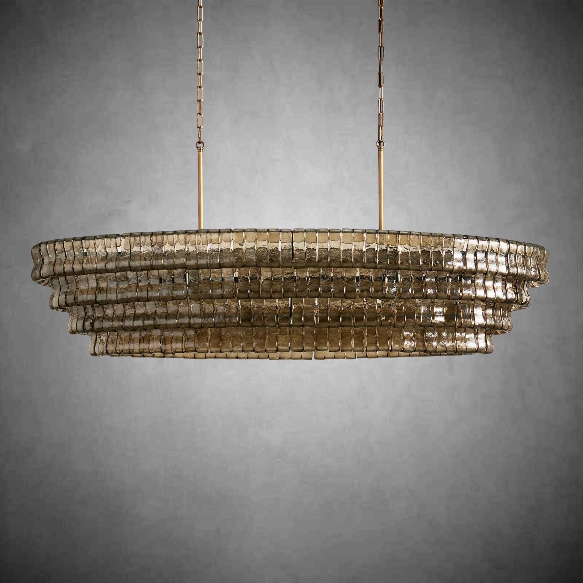 Ghiaccio Oval Chandelier 54''65''-Fanci Lamps