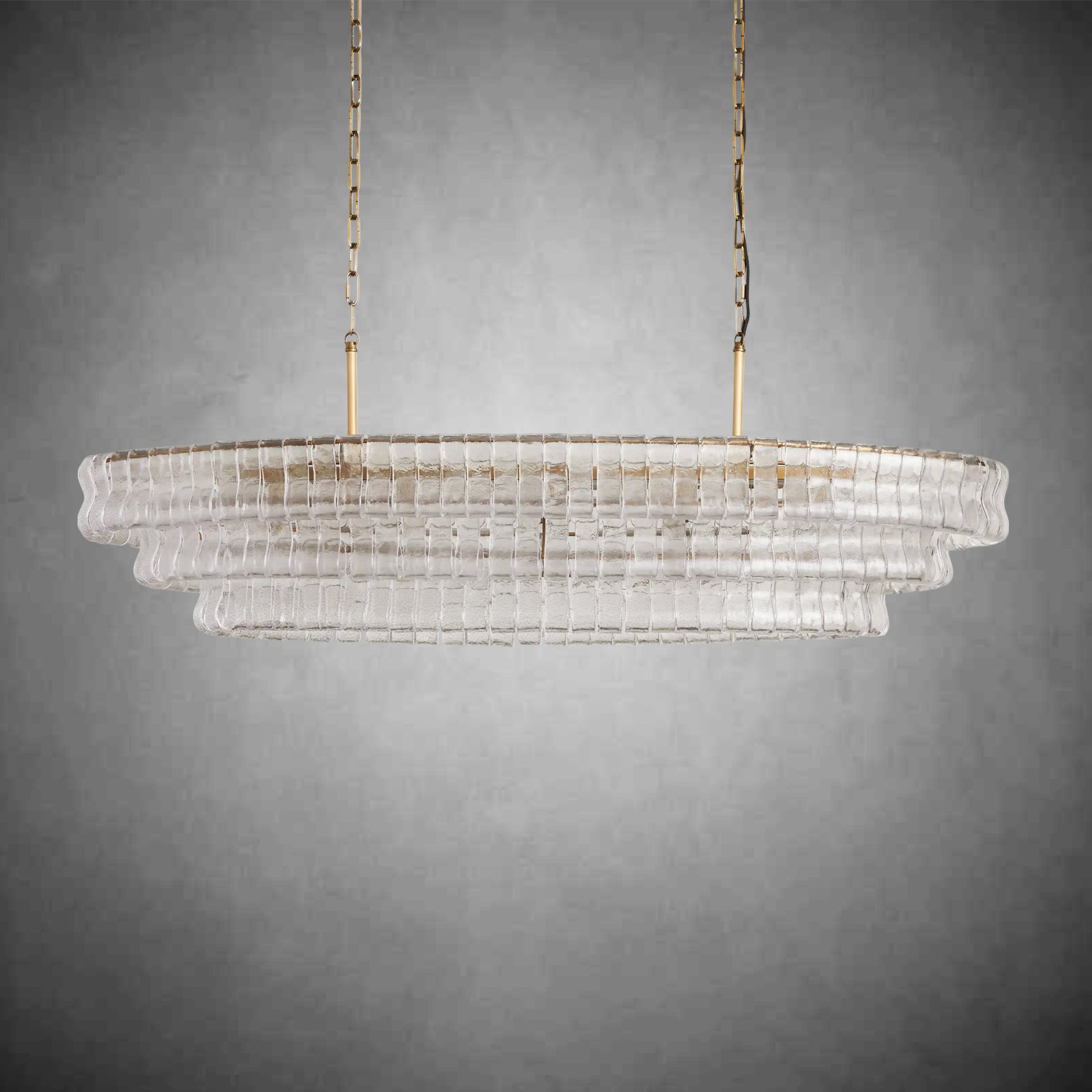 Ghiaccio Oval Chandelier 54''65''-Fanci Lamps