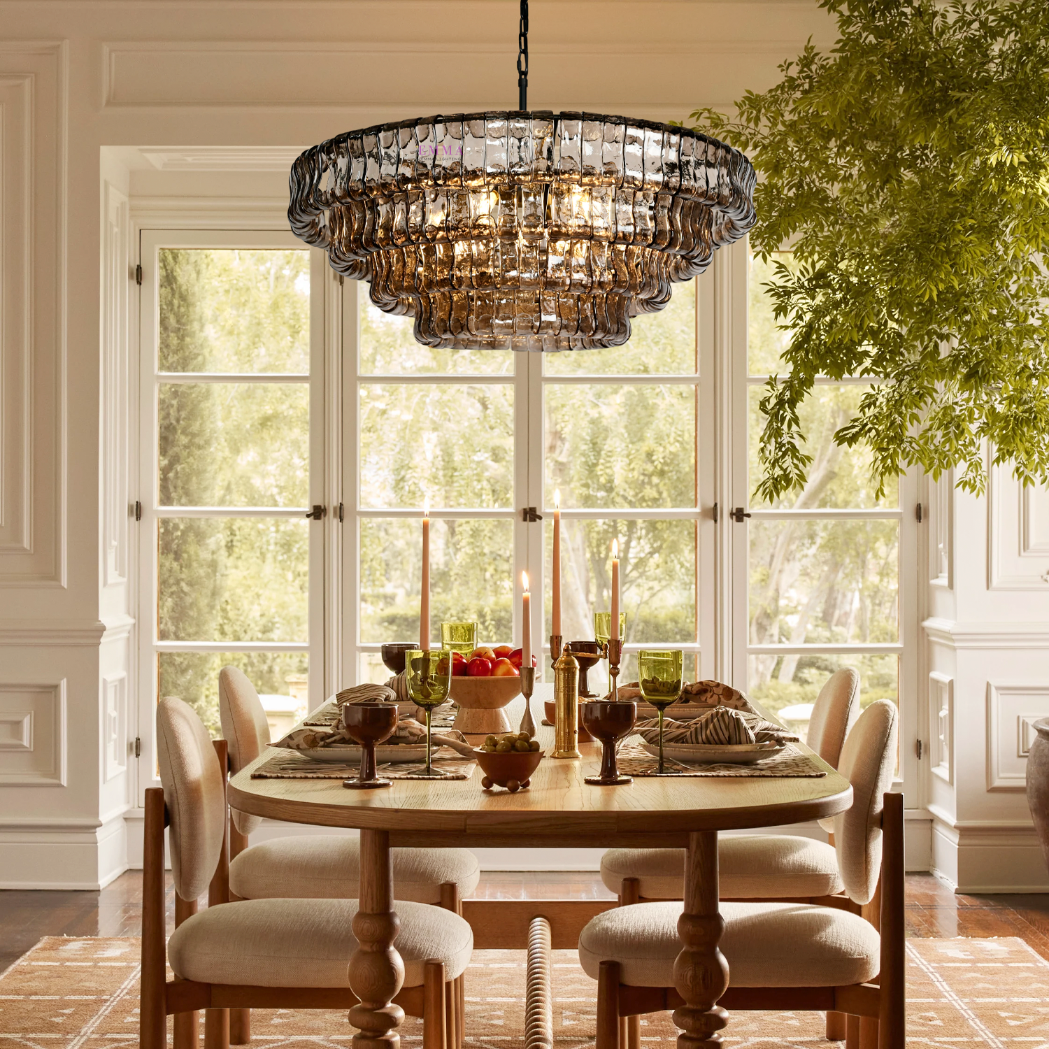 Ghiaccio Round Chandelier 24"36"48"60"-Fanci Lamps