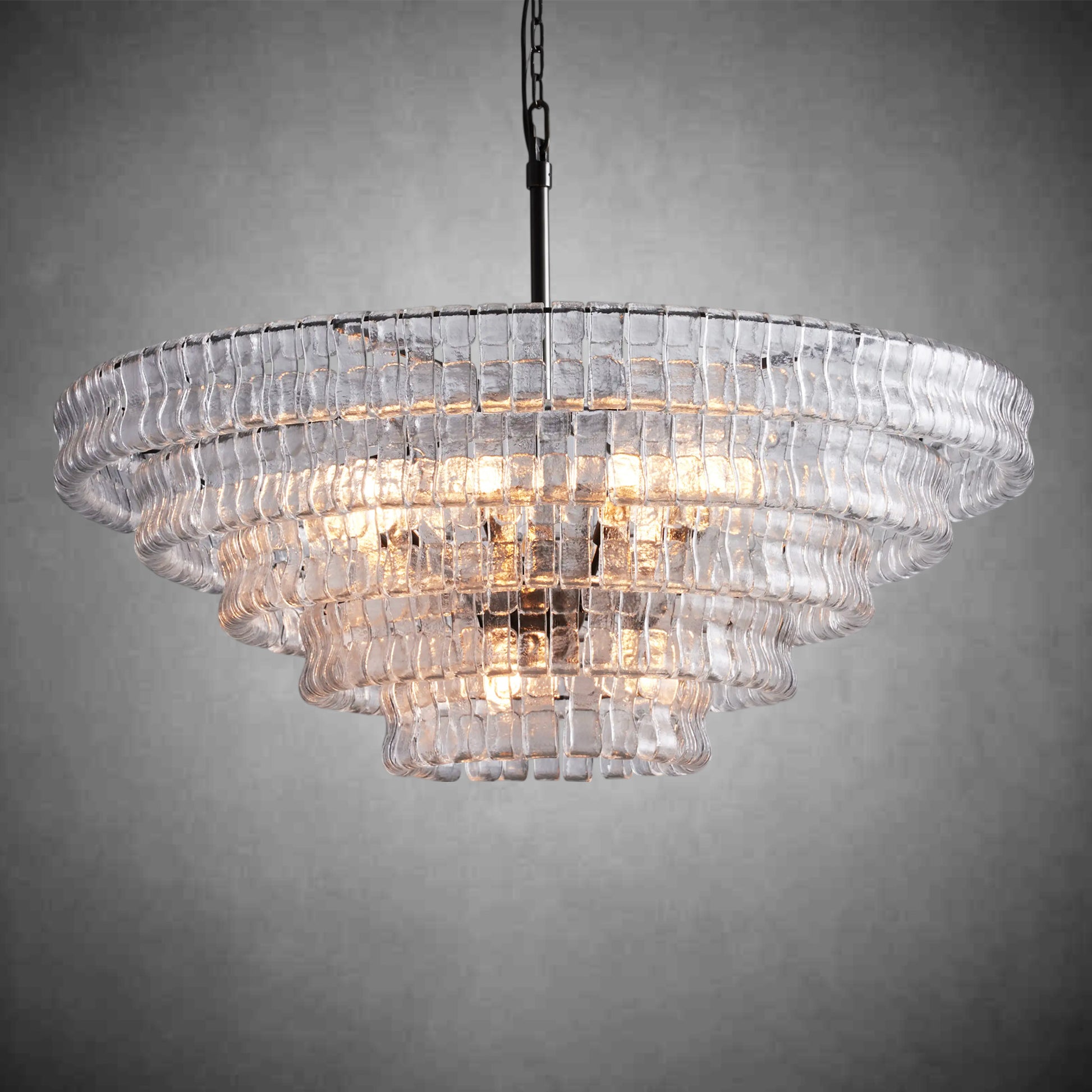 Ghiaccio Round Chandelier 24"36"48"60"-Fanci Lamps