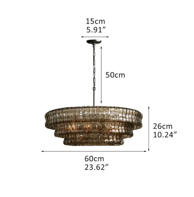 Ghiaccio Round Chandelier 24"36"48"60"-Fanci Lamps