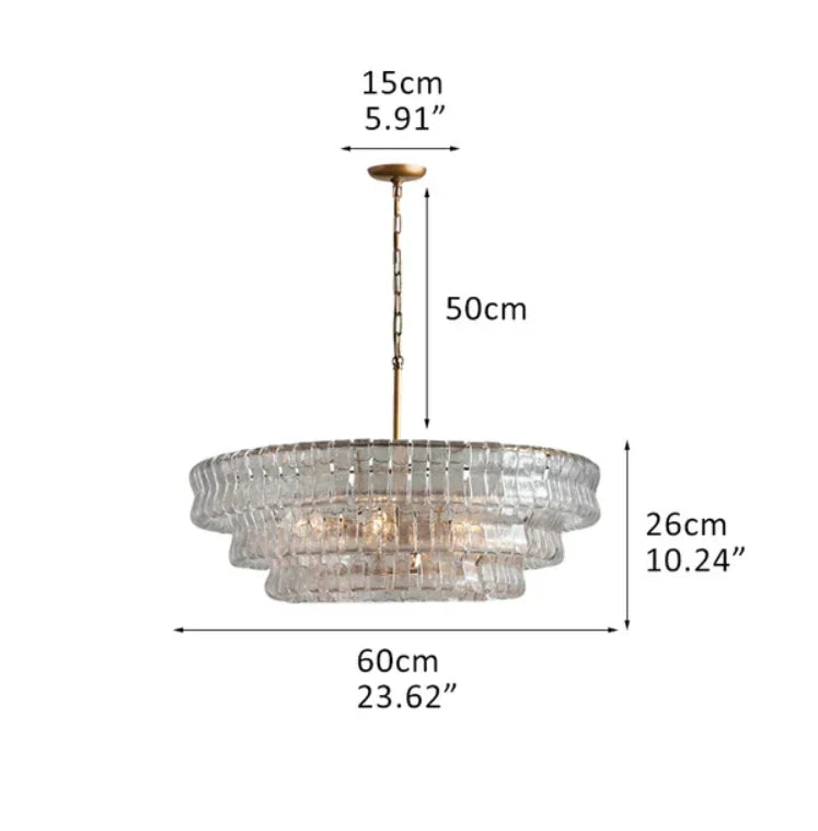 Ghiaccio Round Chandelier 24"36"48"60"-Fanci Lamps