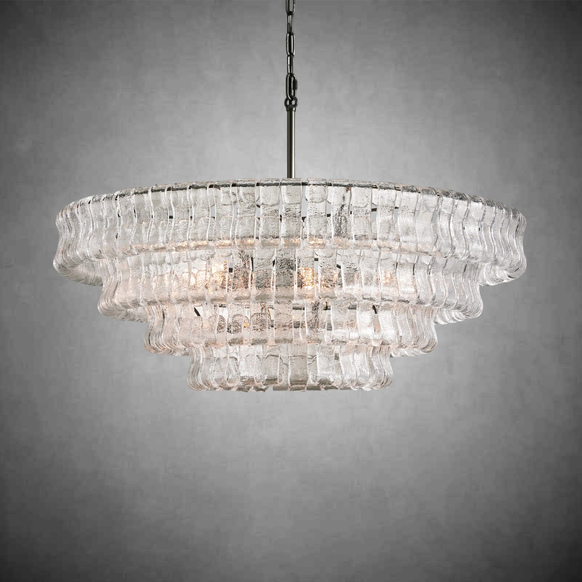 Ghiaccio Round Chandelier 24"36"48"60"-Fanci Lamps