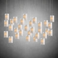 Gianna Rectangular Chandelier 15/30 Light-Fanci Lamps