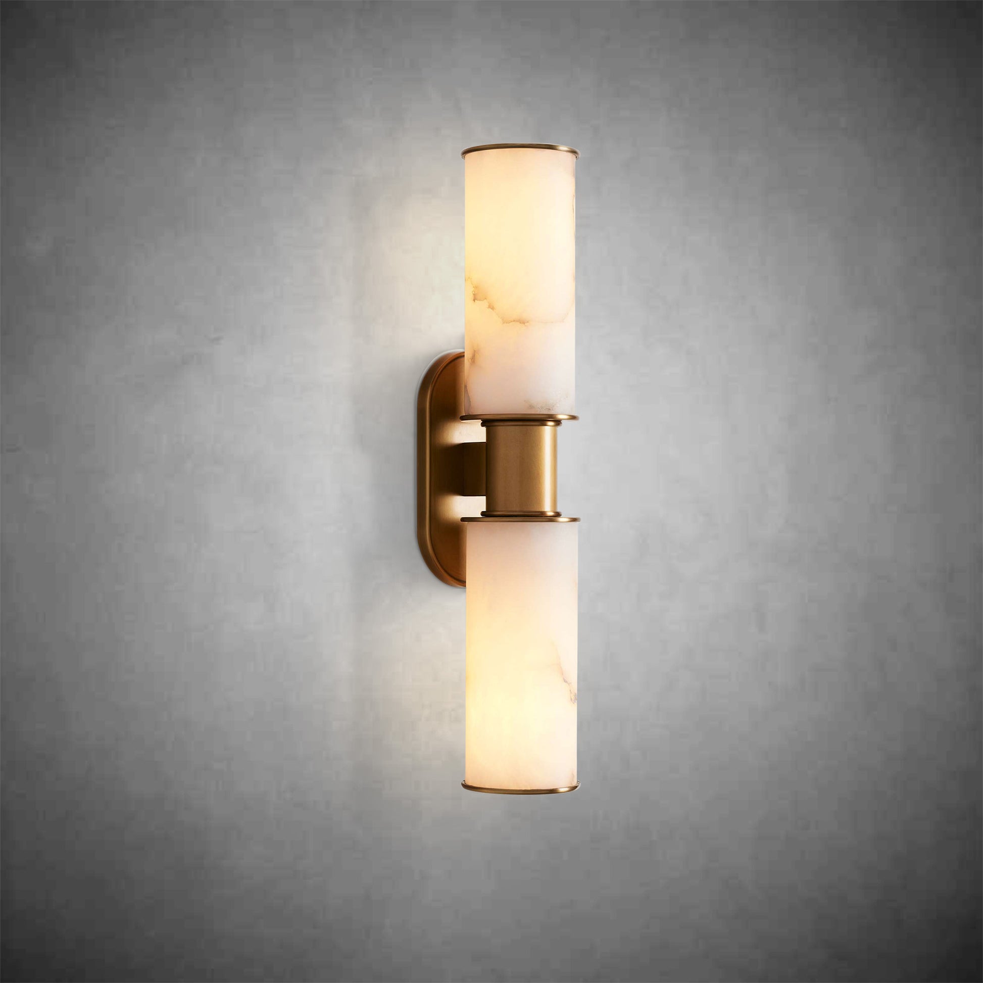 Harlin 2-Light Wall Sconce in Alabaster-Fanci Lamps