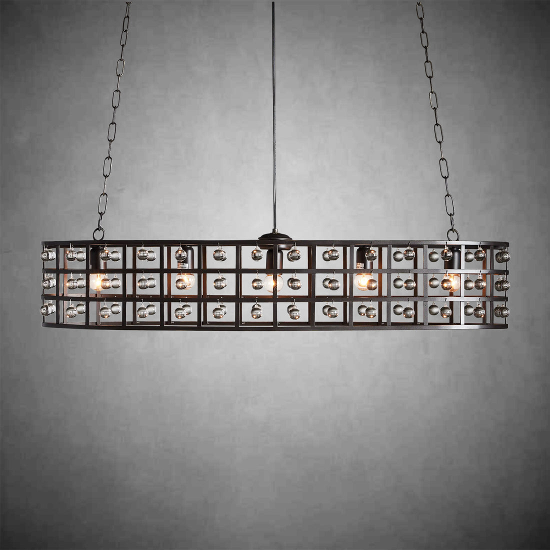 La Cage Oval Chandelier 5-Light-Fanci Lamps