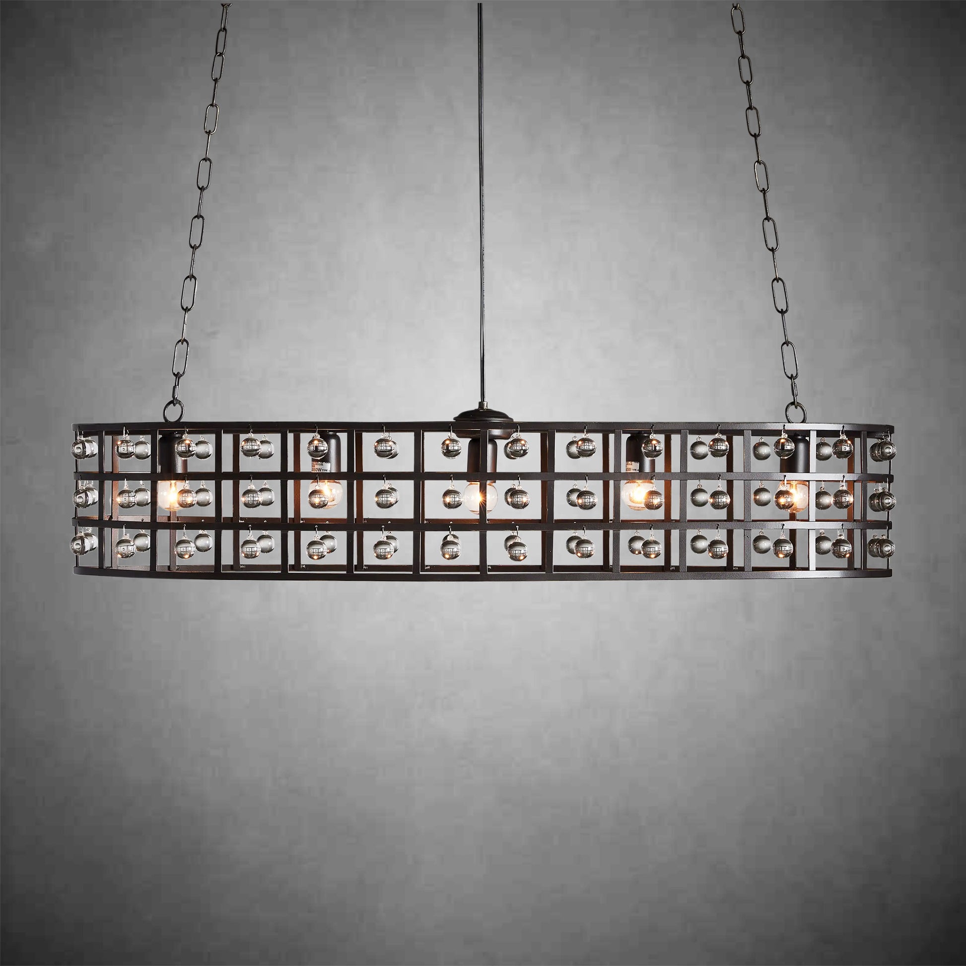 La Cage Oval Chandelier 5-Light-Fanci Lamps
